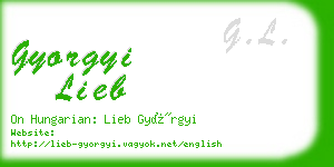 gyorgyi lieb business card